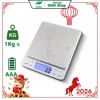 Cân tiểu ly 1Kg màu bạc sang trọng dùng để cân gia vị, nguyên liệu-0